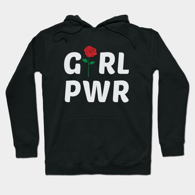 Girl Power with Rose Logo Hoodie by Suniquin